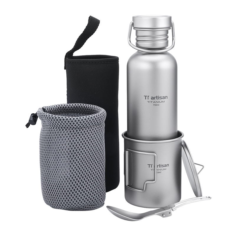 Cycling Gear Duffle - Tiartisan Titanium Cookware 3-pcs-set Cycling Water