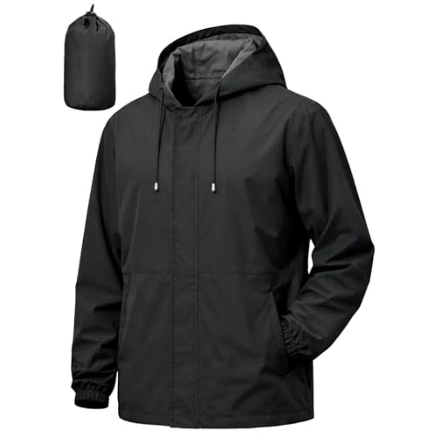 Cycling Gear In Rain - UIQUR Men's Rain Jacket Waterproof Windbreaker