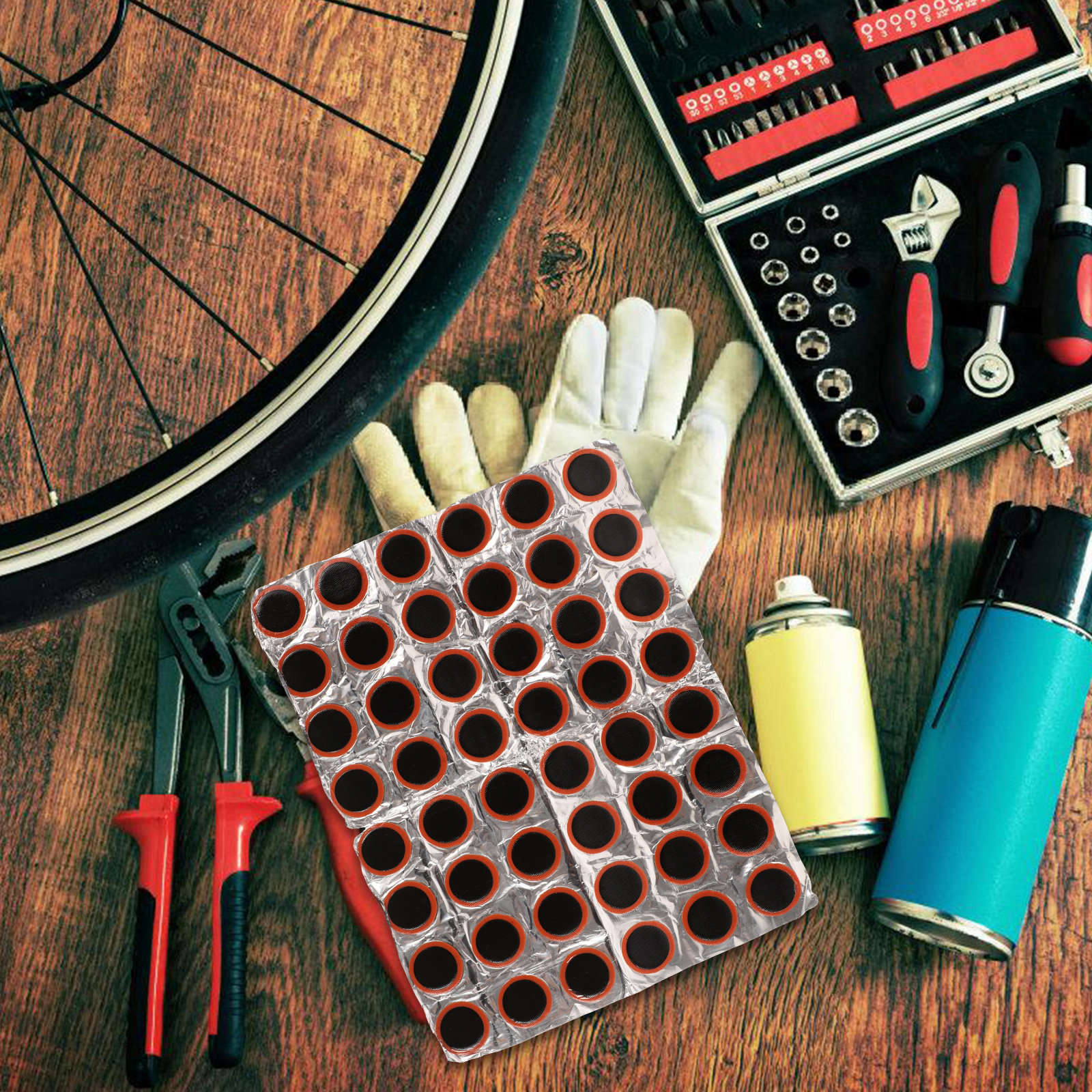 48Pcs Inner Tube Patch Kit Bik - огляд і ціна Bike Tube Repair Kit