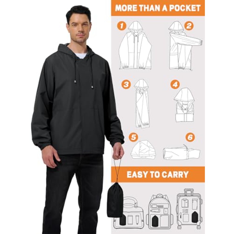 UIQUR Men's Rain Jacket Waterp - огляд і ціна Cycling Gear In Rain