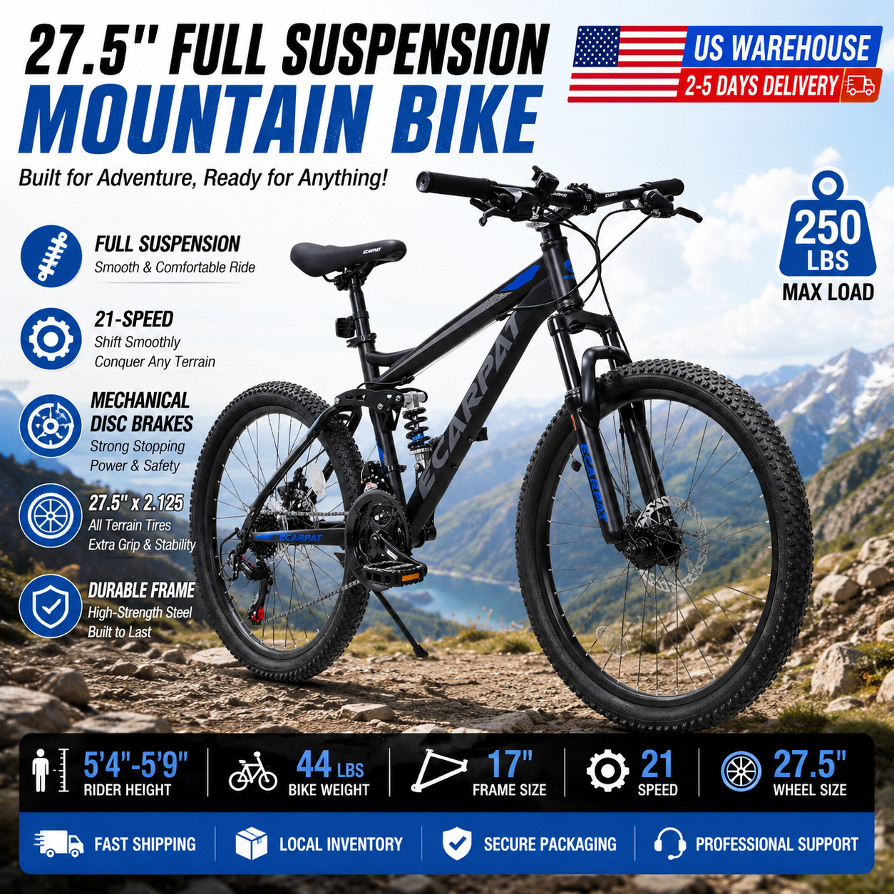 27.5 Inch Full Suspension MTB  - огляд і ціна Carbon Bike Frame