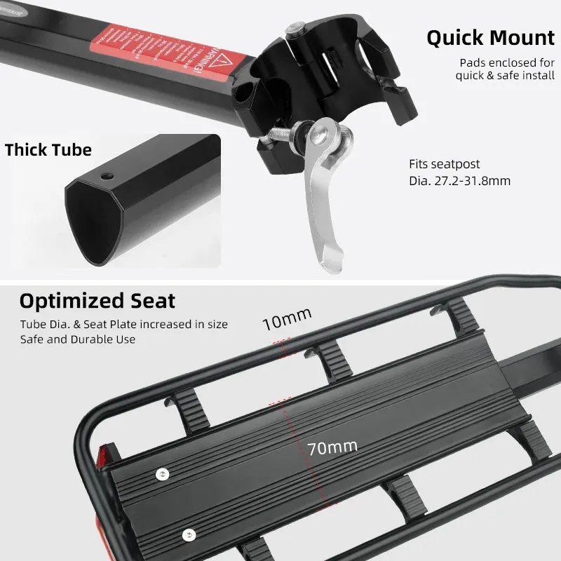 Deemount Bicycle Luggage Carri - огляд і ціна Cycling Gear Storage Rack