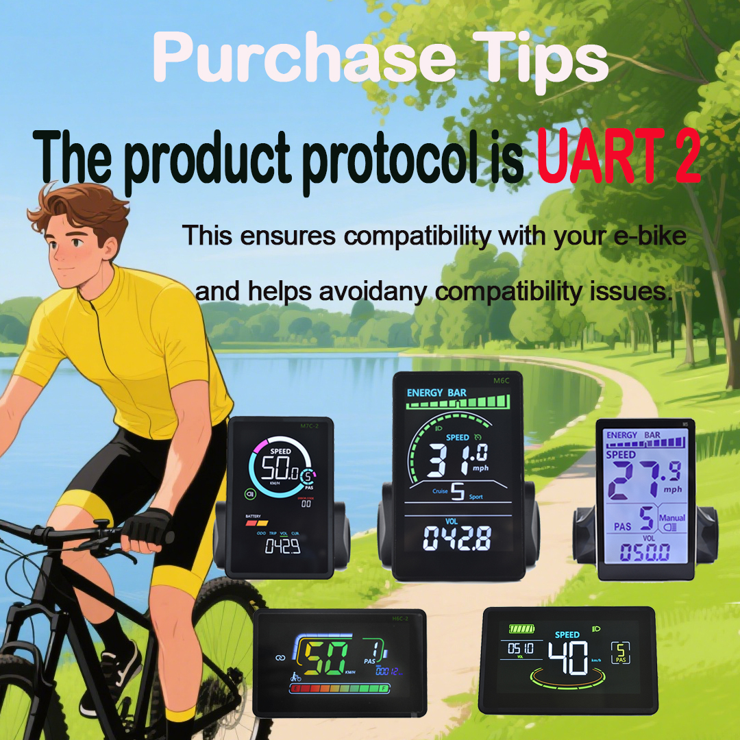UART2 M5 24V 36V 48V Colorful  - огляд і ціна Bike Speedometer